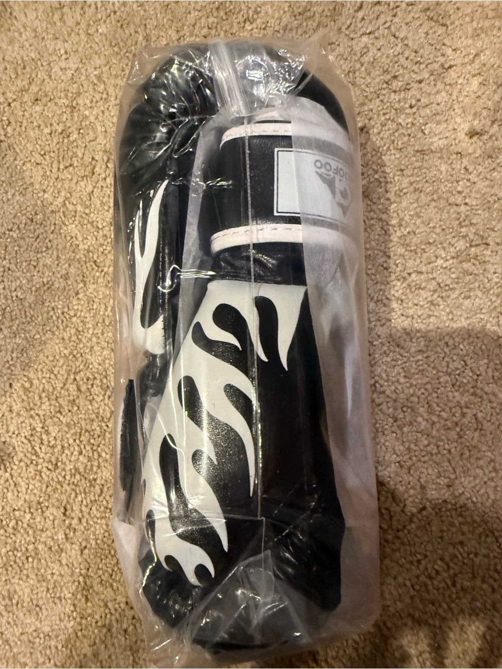 Black & White Flame Kid Boxing Gloves - Brand Unspecified